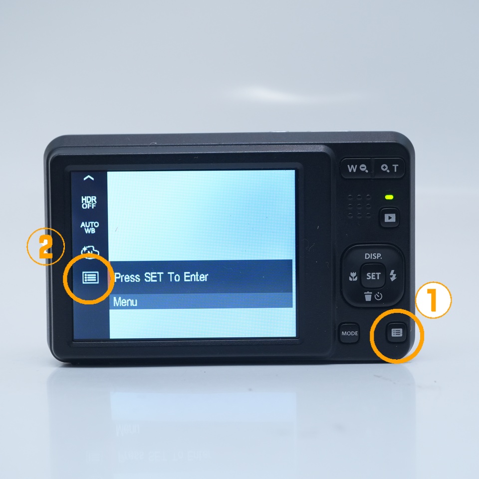 Press the button at the bottom right → select Menu